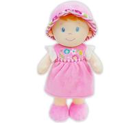 Lullaberry 30cm Soft Dolly Emilia - Stuffed Soft Baby Doll Gift for 1-3 Year Olds - Pink Dress