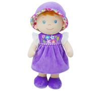 Lullaberry 30cm Soft Dolly Laura - Stuffed Soft Baby Doll Gift for 1-3 Year Olds - Purple Dress