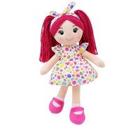Lullaberry 35cm Snuggle Cutie Sophie - Soft Cuddly Plush Doll Gift for Girls - Huggable Rag Doll - Pink