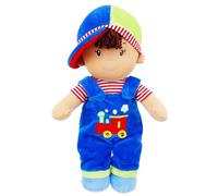 Lullaberry 35cm Soft Dolly Milo - Stuffed Soft Baby Boy Doll for Birth and Up - Blue Outfit