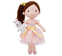 Lullaberry 38cm Playmate Buddies Molly - Soft Plush Doll with Her Stuffed Animal Companion Bunny - Polka Dot Dress for Kids 1 Year and Up