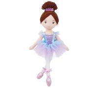 Lullaberry 40cm Ballerina Doll Bella - Soft Plush Dance Recital Gift for Girls - Stuffed Ballet Doll with Purple Tutu and Tiara - Perfect for Toddlers and Little Dancers