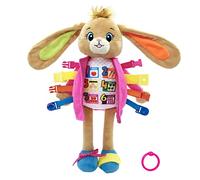 Lullaberry 40cm Dressy Friends Bunnie - Educational Stuffed Plush Doll For Kids and Toddlers 18 Months and Up - Montessori Soft Toy Doll