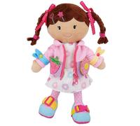 Lullaberry 40cm Dressy Friends Daisy - Educational Stuffed Plush Doll For Kids and Toddlers 18 Months and Up - Montessori Buckle Soft Toy