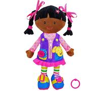Lullaberry 40cm Dressy Friends Scarlett - Educational Stuffed Plush Doll For Kids and Toddlers 18 Months and Up - Montessori Buckle Soft Toy