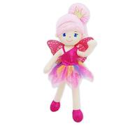 Lullaberry 40cm Enchanted Fairy Doll Siofra - Plush Stuffed Soft Doll Girl Gift - Fushia Outfit and Wings