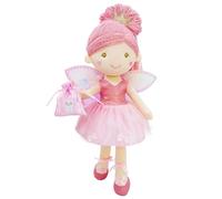 Lullaberry 40cm Tooth Fairy Doll Anastasia - Plush Stuffed Soft Doll Girl Gift - Pink Outfit and Wings