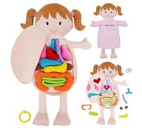 Lullaberry 45cm Little Patient Emily Plush Anatomy Doll - Soft Educational Toy with Removable Human Organs - Learn Basic Anatomy for Toddlers and Kids