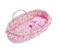 Lullaberry Cozy Dream Doll Bassinet - Baby Doll Portable Carrier - Fits for American Girl Dolls up to 18"(46) - Soft Pillow & Safety Buckle Included - Pink