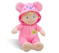 Lullaberry Sweet Dolly Frida - Stuffed Ultra Soft Baby Bear Doll for Birth and Up - Pink Outfit