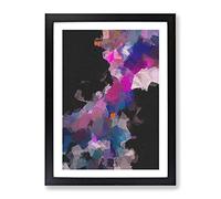 Lullaby Abstract Framed Wall Art Print A2 Black