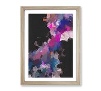 Lullaby Abstract Framed Wall Art Print A2 Oak