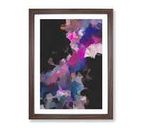 Lullaby Abstract Framed Wall Art Print A2 Walnut