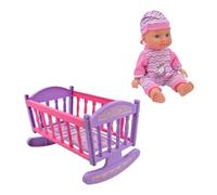 Lullaby Baby 12" Small Baby Doll With Crib Lullaby Baby Multicolor