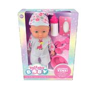 Lullaby Baby Doll with Feeding Accessories | 12-inch Soft Baby Doll Set | 12” Baby Toy | 2 Designs - 1 Sent at Random
