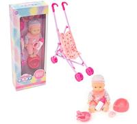 Lullaby Baby Doll Pram & Accessories Toy - Two Designs One Sent at Random