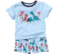 Lullaby Baby Toddler Boys Dinosaur Print Pyjamas Long Short UK Seller - Blue Short - 18/23 Months