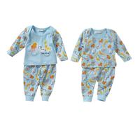 Lullaby Boy's 2 Pack Elephant Pyjama Set in Light Blue | Size: 3-6 m Lullaby Light Blue 3-6 m