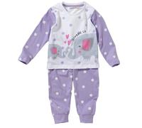 Lullaby Girl's Girls Elephants Pyjama Set in Pale Lilac | Size: 12-18 m Lullaby Pale Lilac 12-18 m