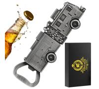 LULLEA Fire Engine Bottle Opener - Novelty Firefighter Gifts for Men, Dad, Grandad - Silver Firefighter Bar Tool with Gift Box - Ideal for Birthday, Father’s Day, Christmas, BBQ, Camping