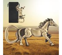 LULLEA Horse Beer Bottle Opener, Equestrian Gifts Horse Gifts for Women Men, Ideal for Race Day Birthday Christmas Holiday Home Decor, Bronze Beer Accessories with Bag