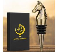 LULLEA Horse Head Wine Stopper, Horse Wine Gifts Father Day Gifts Christmas Gifts Birthday Gifts for Men Women, Bottle Stoppers for Wine Champagne, Bronze with Gift Box