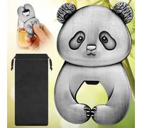 LULLEA Panda Bottle Opener, Fun Animal Gifts for Women Men Panda Lovers, Silver Pub Bar Accessory with Gift Bag, Ideal Gifts for Birthday, Father’s Day, Christmas, Pub Nights