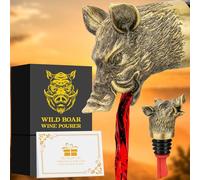 LULLEA Wild Boar Head 2-in-1 Wine Aerator Bottle Pourer and Stopper for Men Women, Hunting Gifts for Hunters, Liquor Bottle Pourers Spout for Alcohol Spirits, Wine Gifts Accessories