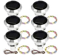 LuLobtg 6 Pcs Solar Wine Bottle Lights, Waterproof 2M 20 LEDs Copper Wire String Lights for DIY Bottles and Jars, Outdoor Diamond Cork Light for Wedding Christmas Party Decorations (Colorful Light)