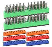 LuLobtg 8 Pcs 1/4-Inch Magnetic Hex Bit Holder Rack Organizer 296 Holes Bit Organizer with Strong Magnetic Base