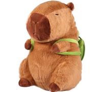 LuLobtg Capybara Plush Toy Cartoon Stuffed Animal With Turtle Pillow Cute Brown Guinea Pig Doll for Boys and Girls at Birthday Halloween Decoration (45cm)