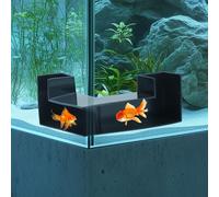 LuLobtg Plastic Aquarium Underground Tunnel Sturdy L Shape Shrimp Hides Tunnel Easy To Install Low Profile Fish Hideout Tunnel With Flush Mouth Ramp for Aquarium(2pack)