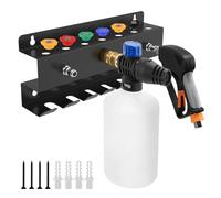 LuLobtg Pressure Washer Gun Holder Wall Mount Foam Cannon Holder 28.5 x 12 x 5 cm Car Wash Accessories Organizer for Wand Nozzle Tip