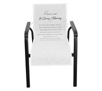 LuLobtg Reserved Wedding Chair Sign Banner, Custom Cotton Linen Wedding Memorial Reserved Sign Decorations, 132x43cm Save a Seat of the bride for Someone in Heaven Be There(Style C)