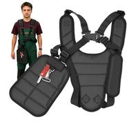 LuLobtg Universal Strimmer Harness Padded Double Shoulder Strap, Adjustable Oxford Cloth Trimmer Harness with Quick Release & Hip Protection, for Brush Cutter, Weed Eater, Garden Trimmers