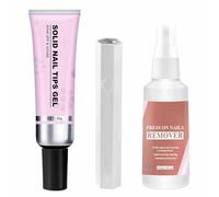 Lulou Magic Solid Nail Glue Kit 3-In-1 Nail Art Kits,Solid Nail Glue Gel,Solid Nail Tips Gel for Nail Art,Nail Glue Remover for Press on Nails (3-In-1 Nail Art Kits)