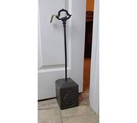 Lulu Decor, 100% Cast Iron Heavy Door Stop with Fleur de lis Design, Doorstop with Handle, rods in Sizes (9 Lb)