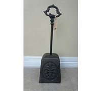 Lulu Decor, 100% Cast Iron Heavy Doorstop with Fleur de lis Design, Doorstop with Handle, Rods for Variable Sizes (7 Lb)