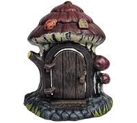 Lulu Decor, 100% Cast Iron House Fairy Door Garden Decor Fairy Garden Accessories 5.5 X 6 Inches (Mushroom Design)