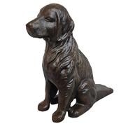 Lulu Decor, Cast Iron Dog with tail Doorstop, Antique Black
