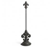 Lulu Decor, Fleur De Lis Door Stop with Handle (Antique Black Rod)