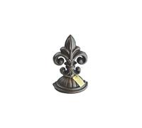 Lulu Decor, Fleur De Lis Sculpture, Door Stop, 2 Lbs, Door Stopper (Antique Black)