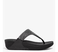 FitFlop Lulu Glitz Toe-Post Sandals UK 7 Black