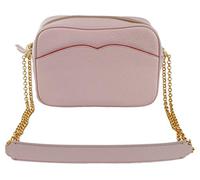Lulu Guinness Amber Crossbody Shoulder Bag Medium Top Zip Leather Handbag (Blush Pink)