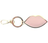 Lulu Guinness Dusky Pink Enamel Metal Alloy Lip Keyring