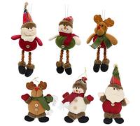 Lulu Home Christmas Tree Ornaments, Xmas Hanging Plush Decorations Holiday Party Santa, Snowman, Reindeer