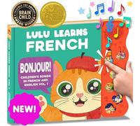 Lulu Learns French Books for Children, Vol. 1: French Book Learning Toy with English, Interactive Bilingual Language Toy for Toddlers, Babies, Boys, Girls and Children