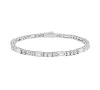 Lulu Mel 14K Gold Plated 3mm Tennis Bracelets For Women, Iced Out Cubic Zirconia Tennis Bracelet Layering Bracelets Trendy Stuff For Ladys, 7 Inch, Copper, Cubic Zirconia