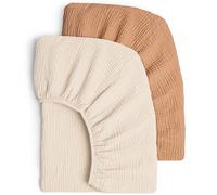 Lulu Moon Muslin Crib Sheets - Fitted Crib Mattress Sheets for Boys and Girl - 28"x 52", 2 Pack