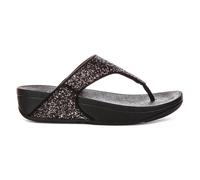 Lulu Multi Tonal Glitter Toe-Post Sandals, female, Fitflop, Flip Flops, Black, 7 UK, Shoes 7 UK